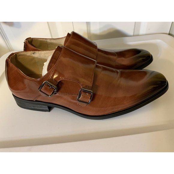 Majestic Collection Men’s Sz 7 1/2 Dress Shoes, Double Monk Strap Leather Scuffs - Picture 7 of 10
